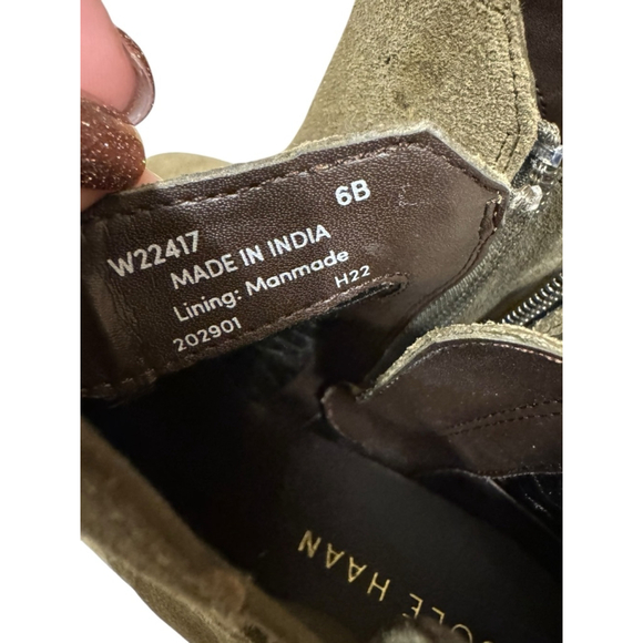 Cole Haan Women's Haidyn Boots Dark Olive Suede Size 6B - Picture 11 of 11